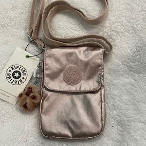 🐒🆕Kipling - Tissy Phone Case Crossbody, Quartz Metallic